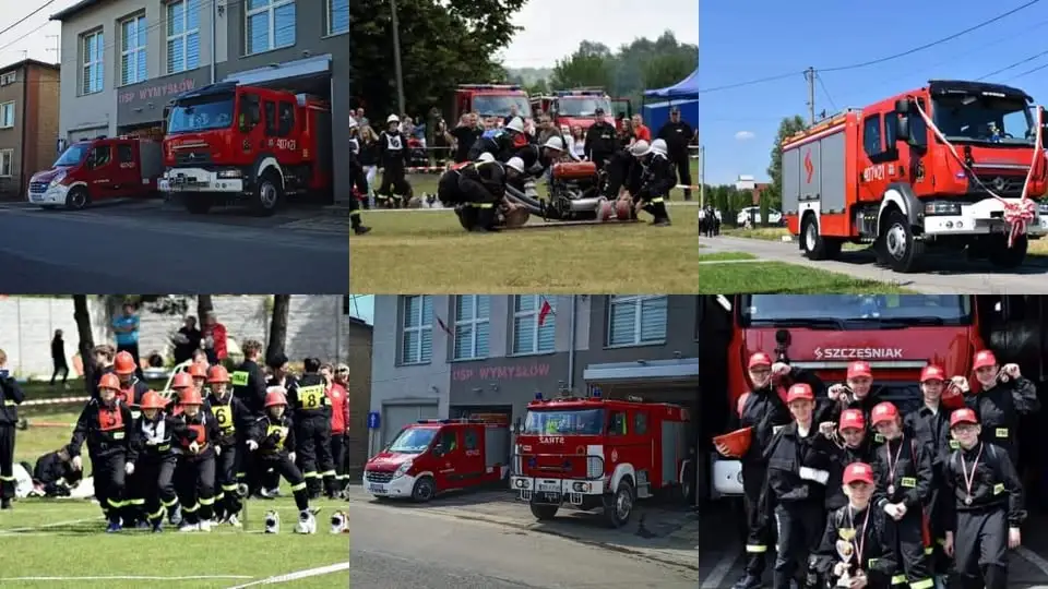 Pożar traw nad jeziorem w Wymysłowie – interwencja OSP
