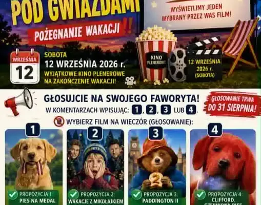 Ostatnie dni na wybór filmu – decyduj, co zobaczymy w plenerowym kinie