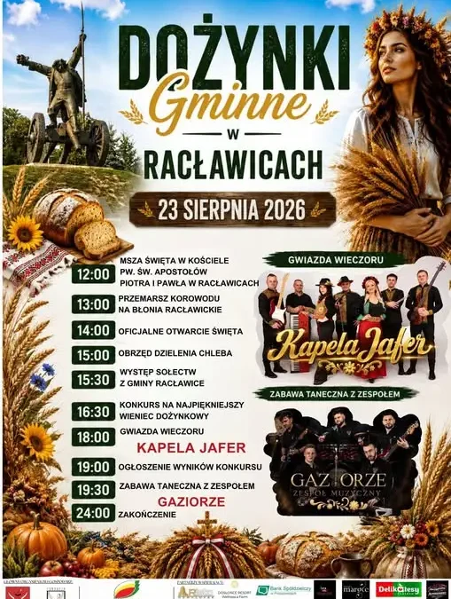 Dożynki Gminne w Racławicach już jutro! Zmiana godziny występu Kapeli JAFER