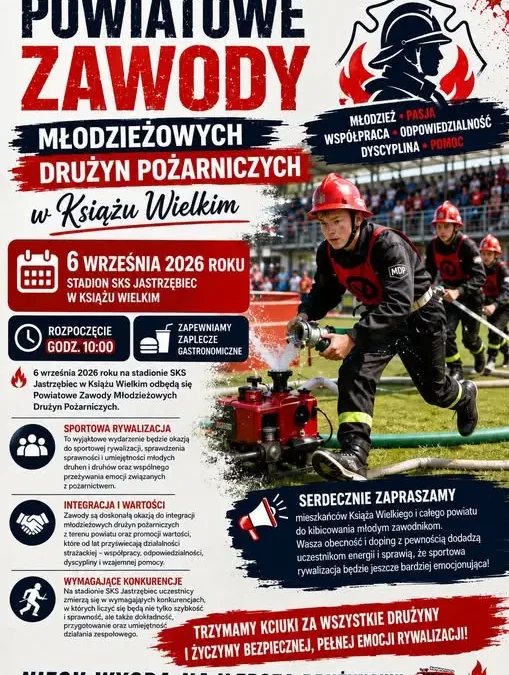 Zawody młodzieżowych drużyn pożarniczych w Książu Wielkim już 6 września