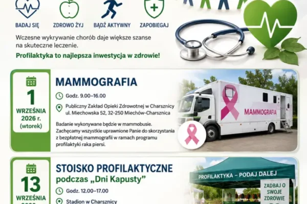 Wrzesień w gminie Charsznica pod znakiem profilaktyki zdrowotnej