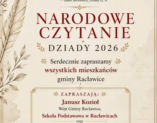 Narodowe Czytanie w Gminie Racławice – spotkajmy się w Janowiczkach