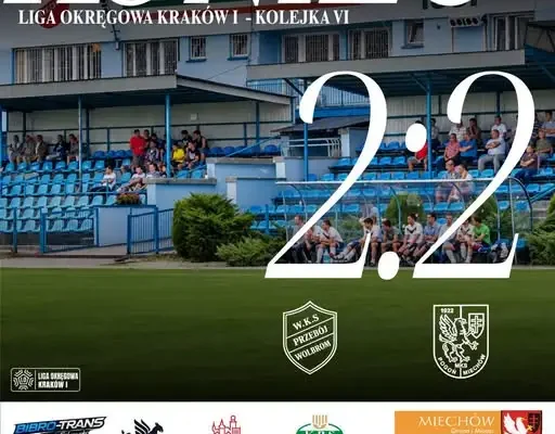 Pogoń Miechów remisuje z Wolbromiem. Niewykorzystane okazje kosztowały zwycięstwo