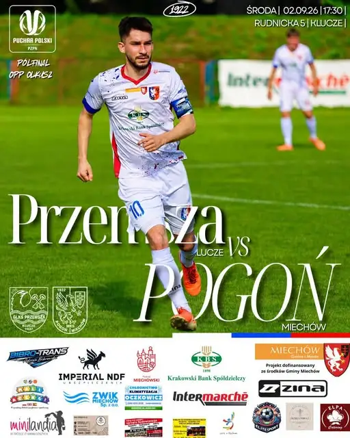 Półfinał Okręgowego Pucharu Polski: Przemsza Klucze podejmie Rudnicką