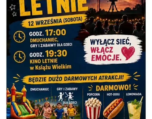 Pożegnanie wakacji w Książu Wielkim: atrakcje dla całych rodzin już w sobotę