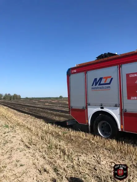 Pożar ścierniska w Starościnie. Interweniowały trzy jednostki OSP