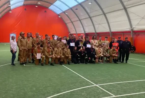 Młodzieżowa Drużyna Pożarnicza z Giebułtowa na podium gminnych zawodów pierwszej pomocy