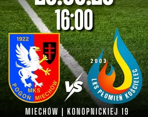 Pogoń Miechów kontra Płomień Kościelec – hit kolejki Ligi Okręgowej Kraków I